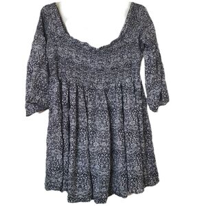 Torrid Women's Plus Size Black Floral Babydoll Tunic Top 4X